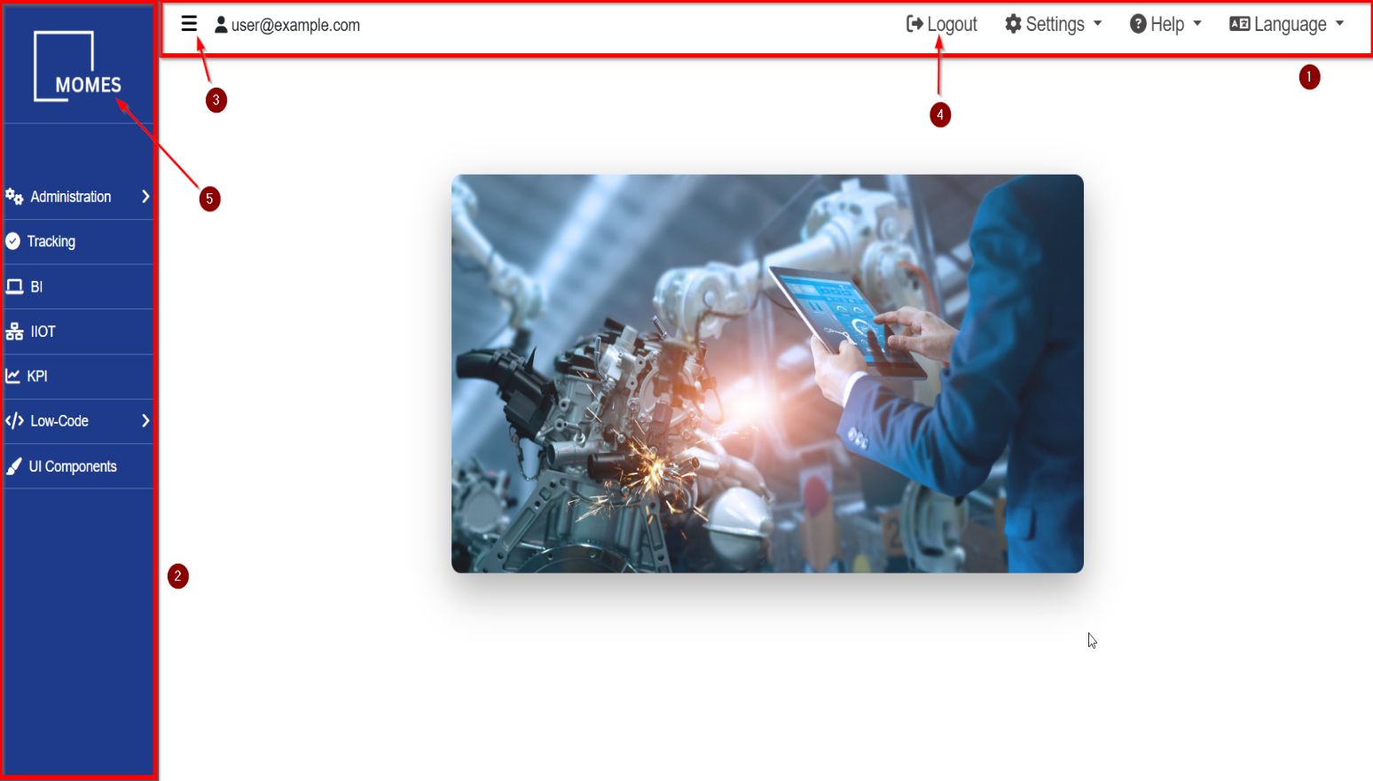 Home Page Interface
