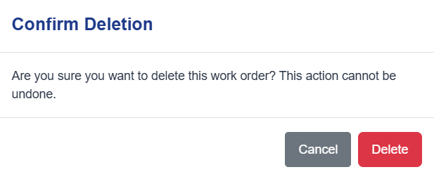 Confirm Deletion
