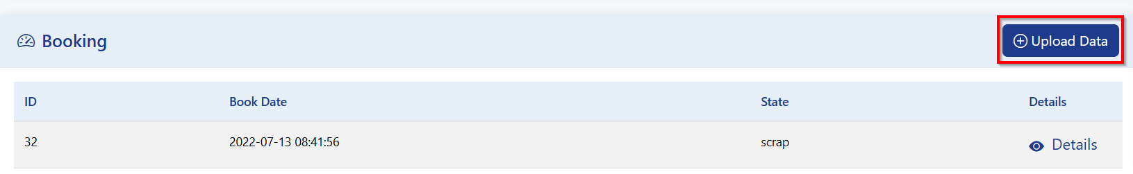 Upload Data Button